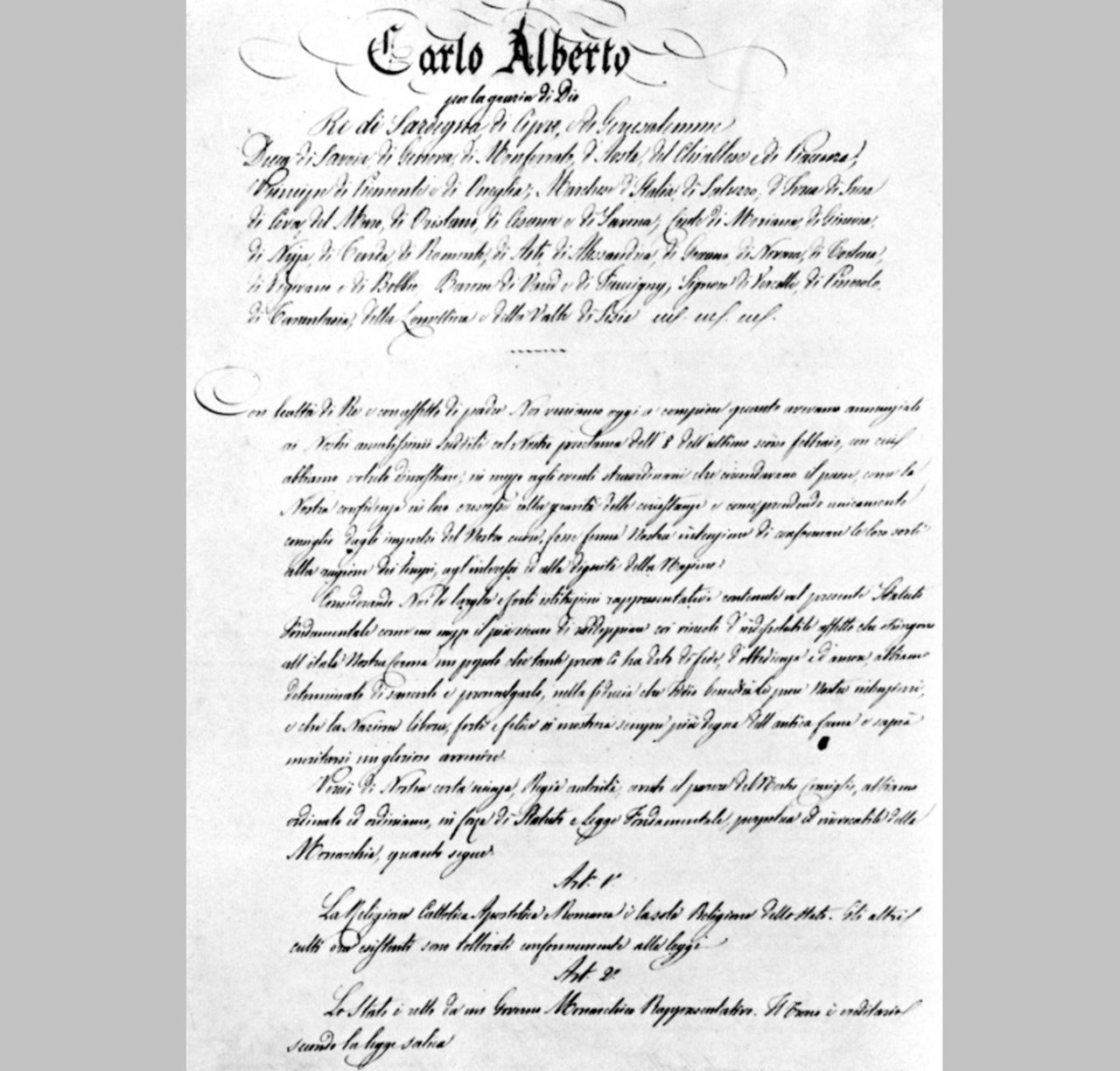 4 marzo Statuto Albertino 1848