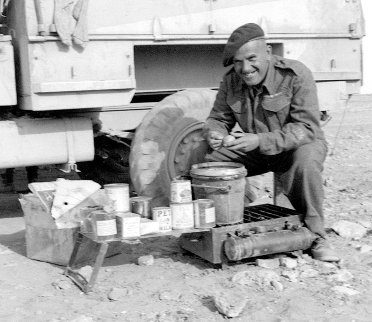 lezione di cucina in Egitto durante guerra