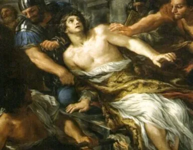 La caustica ironia di San Lorenzo durante il suo martirio...