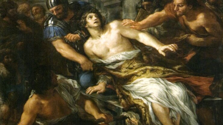 La caustica ironia di San Lorenzo durante il suo martirio...