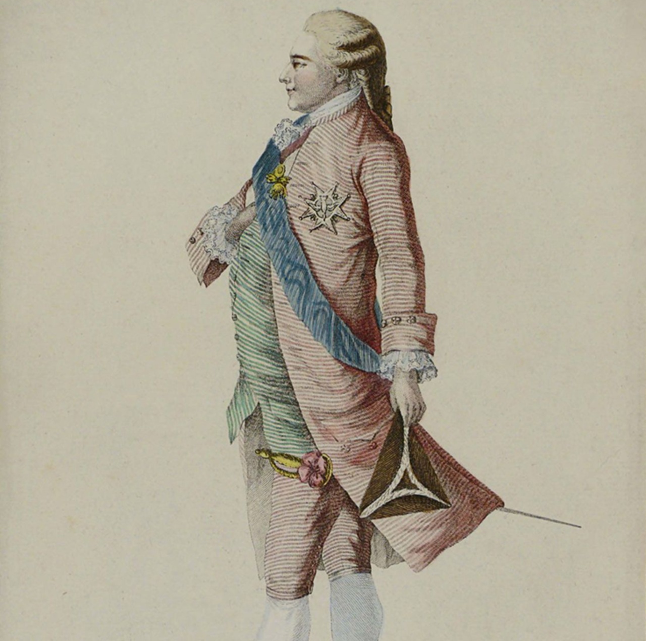 rosa, gentiluomo in abiti rosa