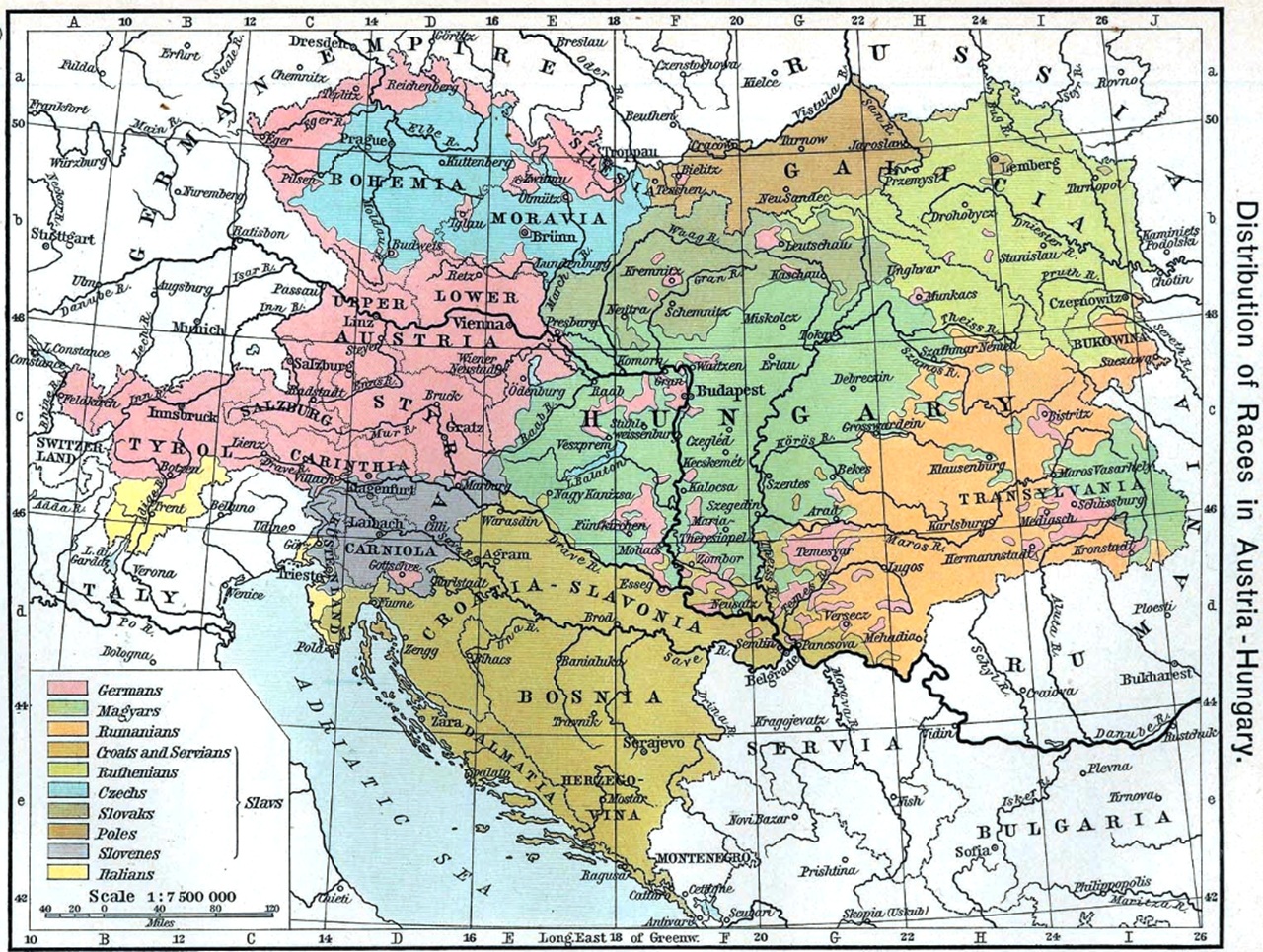 31 marzo mappa linguistica Austia-Ungheria
