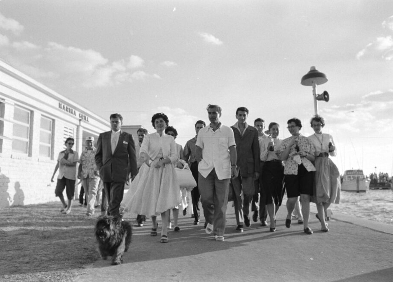 Scià di Persia vacanze Florida 1955