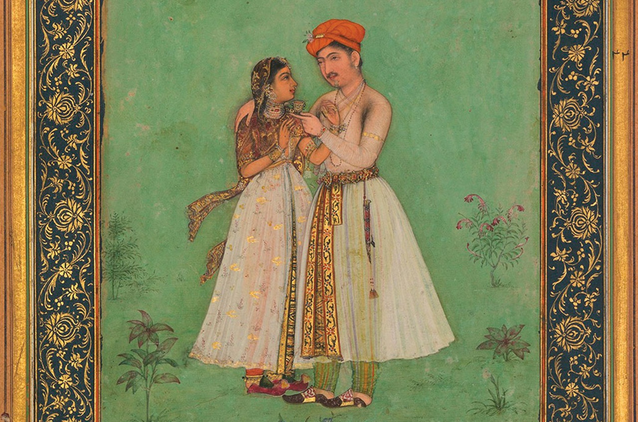 mussola di Dacca dipinto Moghul